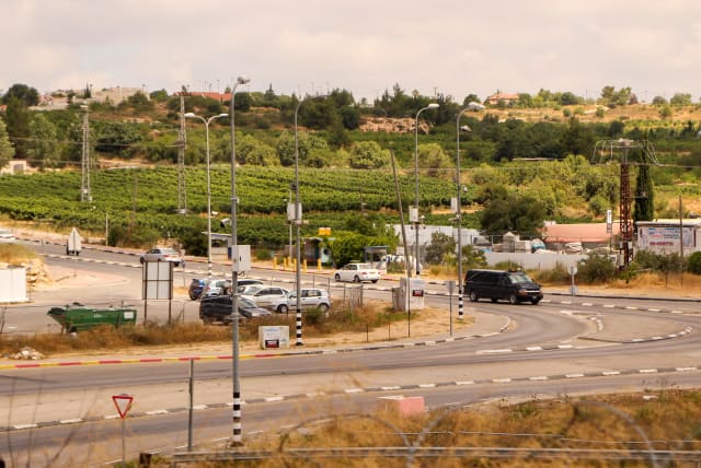 General view of the Gush Etzion Junction in the West Bank, July 9, 2020 (photo credit: GERSHON ELINSON/FLASH90)