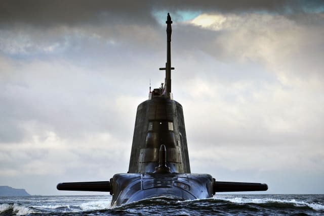 Royal Navy ambush submarine seen near Scotland (photo credit: Courtesy)