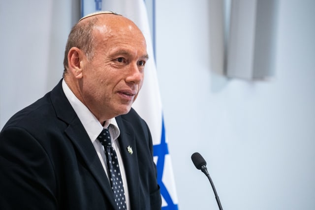 State Comptroller Matanyahu Englmann attends a press conference to announce the opening of an investigationn into Israel's Mount Meron disaster, at the State Comptroller offices in Jerusalem, May 3, 2021.  (photo credit: OLIVIER FITOUSSI/FLASH90)