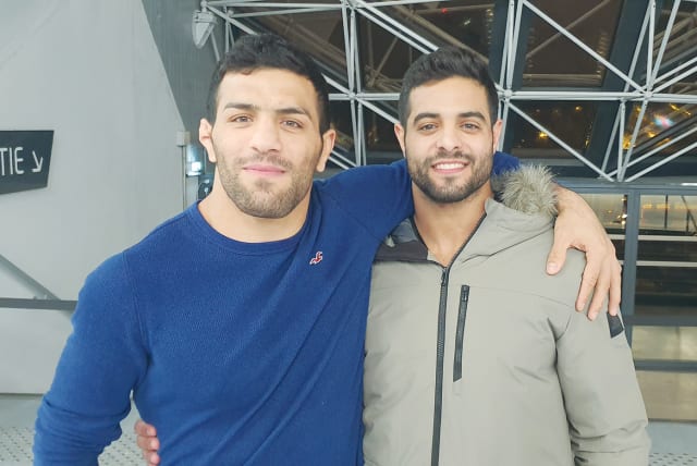 ISRAELI AND IRANIAN judo world champions Sagi Muki (right) and Saeid Mollaei offer hope that conflicts in a difficult region can be overcome through the power of relationships. (photo credit: Courtesy)