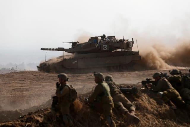 IDF soldiers are seen taking part in military drills in Israel's North to simulate a war with Hezbollah. (photo credit: IDF SPOKESPERSON'S UNIT)