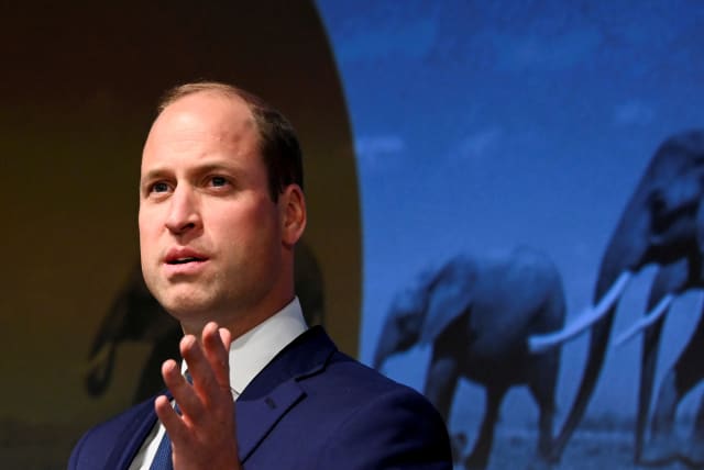  Britain's Prince William, Duke of Cambridge, delivers a speech at the Tusk Conservation Awards in London, Britain, November 22, 2021.  (photo credit: REUTERS/TOBY MELVILLE)
