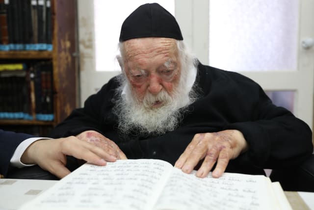  RABBI CHAIM KANIEVSKY in his humble Bnei Brak home, June 2021. (photo credit: Yaakov Nahumi/Flash90)