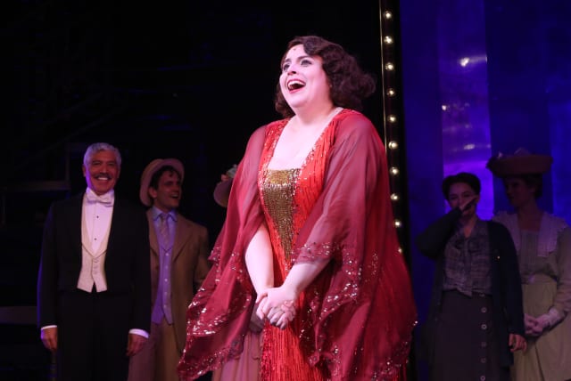  Beanie Feldstein as "Fanny Brice" during the opening night curtain call for the musical "Funny Girl" on Broadway at The August Wilson Theatre in New York City, April 24, 2022. (photo credit: Bruce Glikas/WireImage/JTA)
