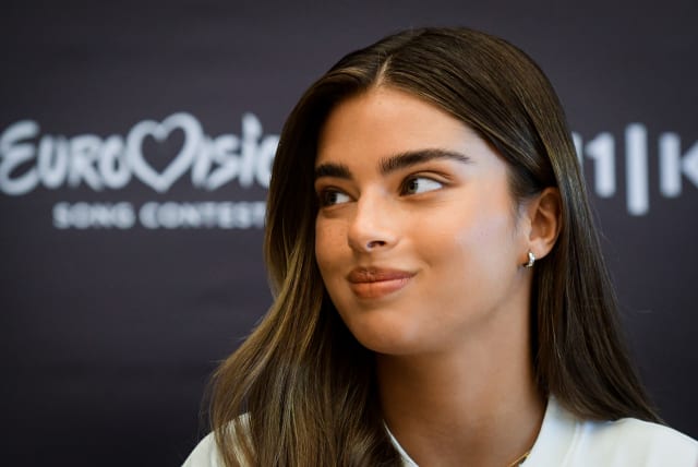  Israeli singer Noa Kirel holds press conference in Tel Aviv on August 10, 2022. Krill will represent Israel in the upcoming Eurovision contest. (photo credit: AVSHALOM SASSONI/FLASH90)