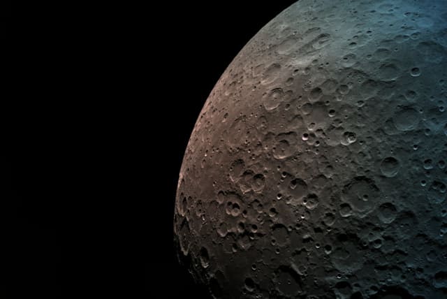 The Moon, as seen from a distance of 500km (photo credit: BERESHEET)
