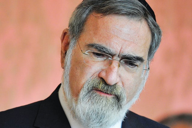  THE FORMER Chief Rabbi of England, Lord Jonathan Sacks.  (photo credit: TOBY MELVILLE/REUTERS)