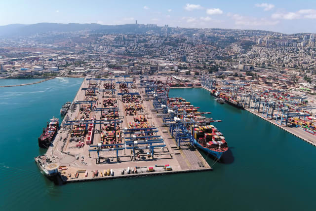  A general view of Haifa Port on July 24. (photo credit: ILAN ROSENBERG/REUTERS)
