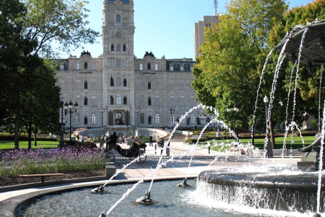 The Fontaine de Tourny east of the Parliament Building in Quebec, Canada (photo credit: GILBERT BOCHENEK/CC BY 3.0 (https://creativecommons.org/licenses/by/3.0)/VIA WIKIMEDIA COMMONS)