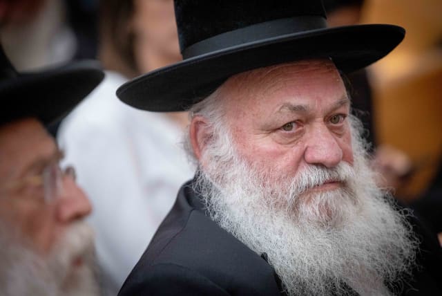  United Torah Judaism (UTJ) chairman rabbi Yitzchak Goldknopf is seen at the Supreme Court in Jerusalem, July 28, 2022 (photo credit: YONATAN SINDEL/FLASH90)