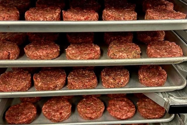  Trays of Mush Foods' mycelium-based alternative protein ready for grilling and rapid consumption (photo credit: MUSH FOODS)