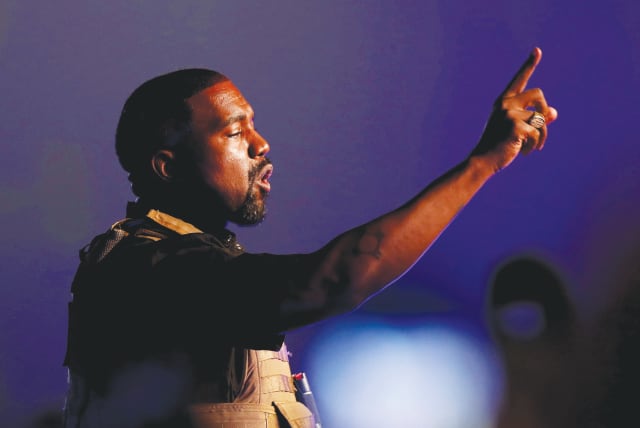 KANYE WEST has more followers on social media platforms than there are Jews in the entire world. (photo credit: RANDALL HILL/REUTERS)