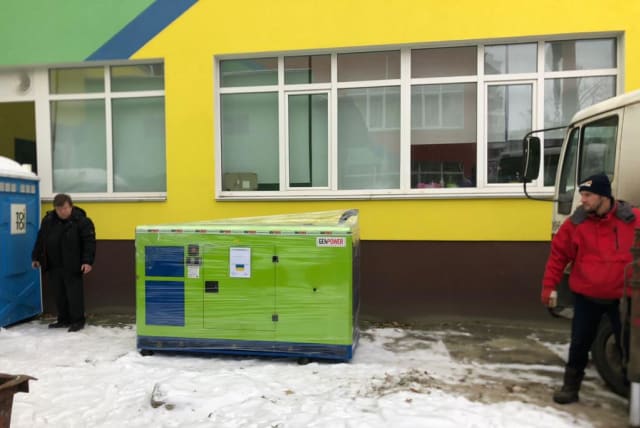  A generator outside a Jewish institution in Ukraine. (photo credit: JNRU)
