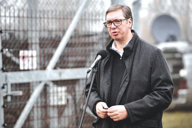  SHYING AWAY from the international spotlight, Aleksandar Vucic, Serbia’s president since 2014, has engaged in a complex effort to maintain stability in the Balkans, says the writer. (photo credit: Marton Monus/Reuters)