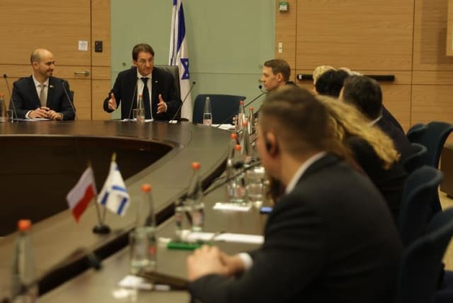  Polish MP delegation meets with Knesset on January 17, 2023 (photo credit: Courtesy of ELNET)