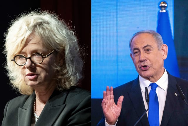  (L-R) Attorney-General Gali Baharav-Miara and Prime Minister Benjamin Netanyahu (photo credit: OLIVER FITOUSSI/FLASH90, YONATAN SINDEL/FLASH90)