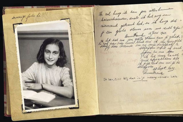  ORIGINAL, DIARY of Anne Frank, 1942. (photo credit: PICRYL)