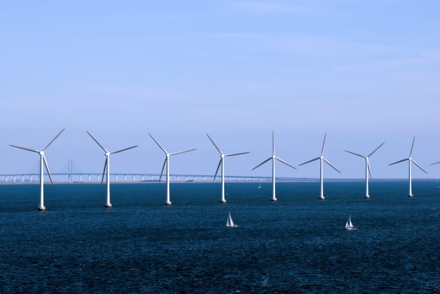  Offshore windfarm in Denmark (photo credit: Wikimedia Commons)