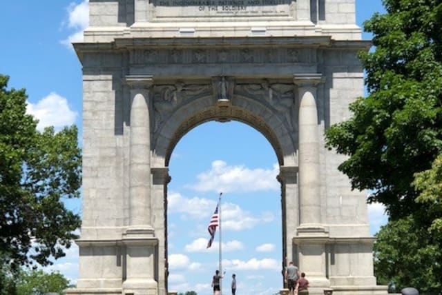  THE NATIONAL Memorial Arch at Valley Forge. (photo credit: BEN G. FRANK)