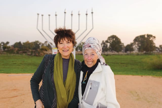  FOUNDERS LAYA SAUL JACKSON (R) and Chaya Barth Shechter at the future site of the Children’s Museum of the Galilee.  (photo credit: Efrat Moskivitz)