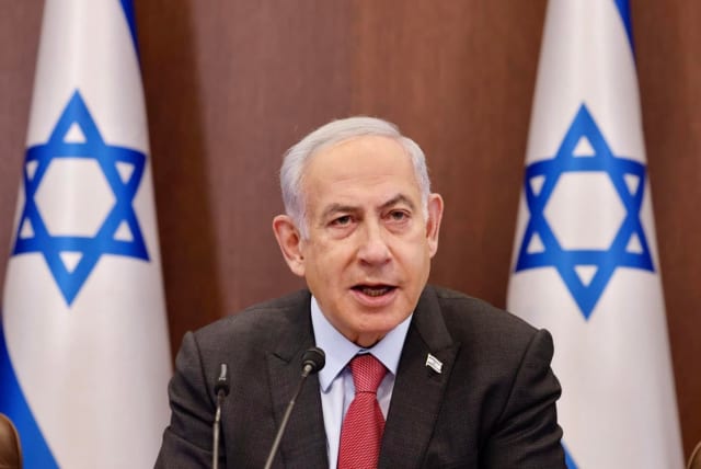 Prime Minister Benjamin Netanyahu talking about the strikes and protests against the judicial reform (photo credit: MARC ISRAEL SELLEM/THE JERUSALEM POST)