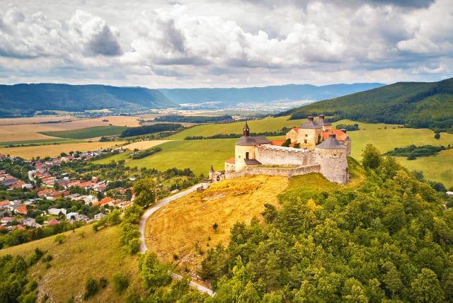  Aerial view of Krasna Horka castle in summer. Palace in Middle Europe, Unesco Wold Heritage, Slovakia (photo credit: INGIMAGE)