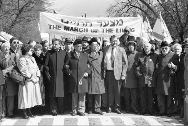 The first March of the Living in 1988  (photo credit: MOSHE MILNER)