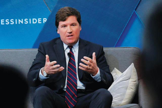  FOX PERSONALITY Tucker Carlson and MK Tally Gotliv – two sides of the same coin?   (photo credit: FLASH90, LUCAS JACKSON/REUTERS)