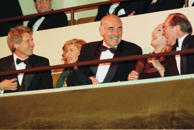  FILM STAR Sean Connery (C), best known for his portrayal of Ian Fleming’s James Bond, at Lincoln Center in New York, 1997. Reilly may have been an inspiration for the Bond character. (photo credit: REUTERS)