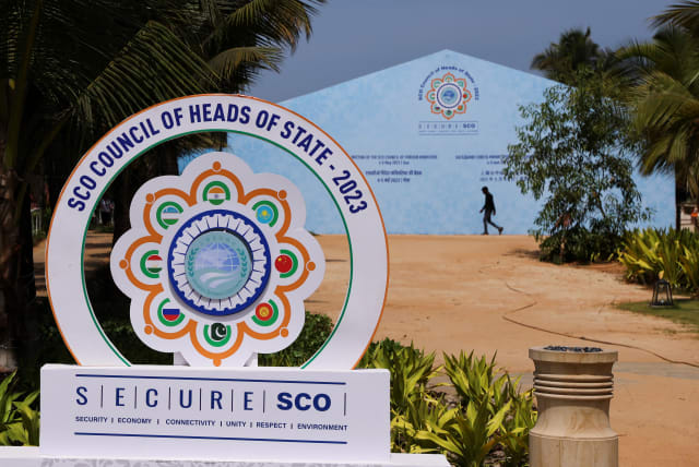  A view of the Shanghai Cooperation Organisation (SCO) media centre on the day of the foreign ministers' meeting, in Goa, India May 5, 2023.  (photo credit: REUTERS/FRANCIS MASCARENHAS)