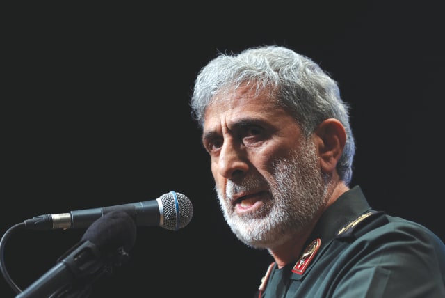  BRIGADIER-GENERAL Esmail Qaani, the head of the Revolutionary Guards Quds Force. The Iranian connection should be front and center in Israeli statements, says the writer (photo credit: WEST ASIA NEWS AGENCY/REUTERS)