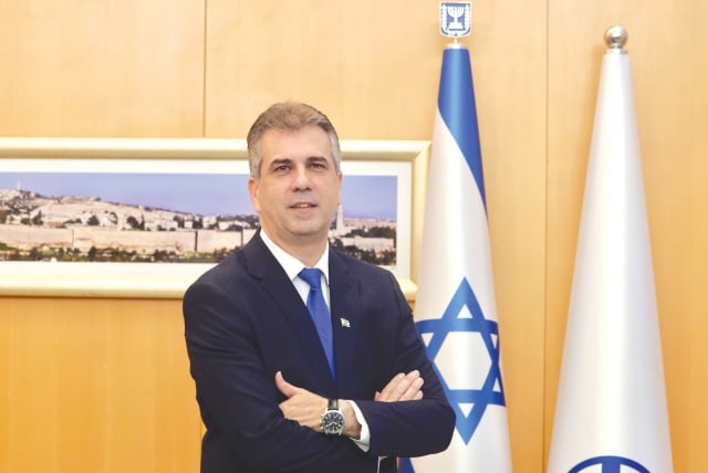FOREIGN MINISTER Eli Cohen: We are the only Middle Eastern country to send a foreign minister to Kyiv. That means something. (photo credit: MARC ISRAEL SELLEM/THE JERUSALEM POST)