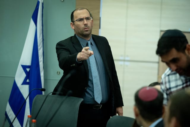  MK Simcha Rothman is seen in the Knesset in Jerusalem, on May 1, 2023. (photo credit: YONATAN SINDEL/FLASH90)