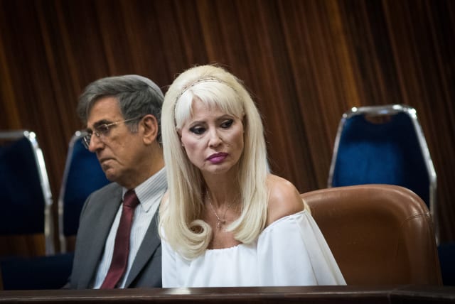  Israeli businesswoman, model and media personality Pnina Rosenblum attends a ceremony marking the 50th anniversary of Jerusalem's reunification and the 1967 War, in the Israeli parliament on May 24, 2017.  (photo credit: YONATHAN SINDEL/FLASH90)