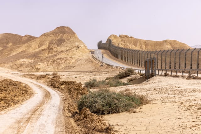  View of road 10, on the border with Egypt, which opened up for visitors today, for the Jewish holiday of Passover. April 7, 2023.  (photo credit: YOSSI ALONI/FLASH90)