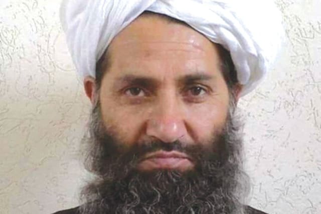  TALIBAN LEADER Mullah Haibatullah Akhundzada is seen in an undated photograph posted on a Taliban Twitter feed and identified separately by several Taliban officials who declined be named.  (photo credit: SOCIAL MEDIA/REUTERS)
