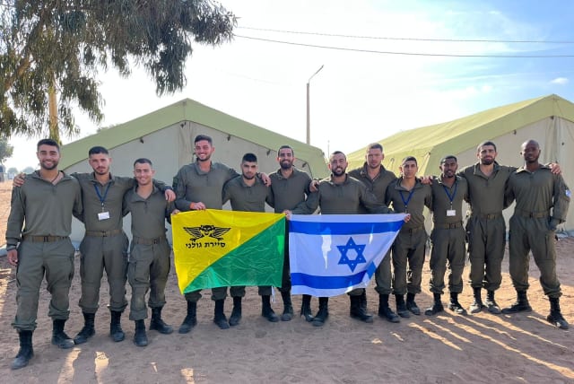 A delegation of 12 soldiers and commanders from the Golani Brigade's elite unit in the IDF joined the "African Lion 2023" international exercise in Morocco  (photo credit: IDF SPOKESPERSON'S UNIT)