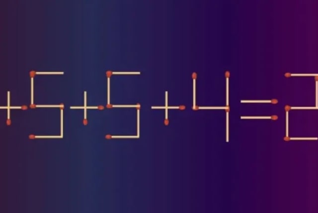  Move only one match to solve this exercise (photo credit: MAARIV/TIKTOK)