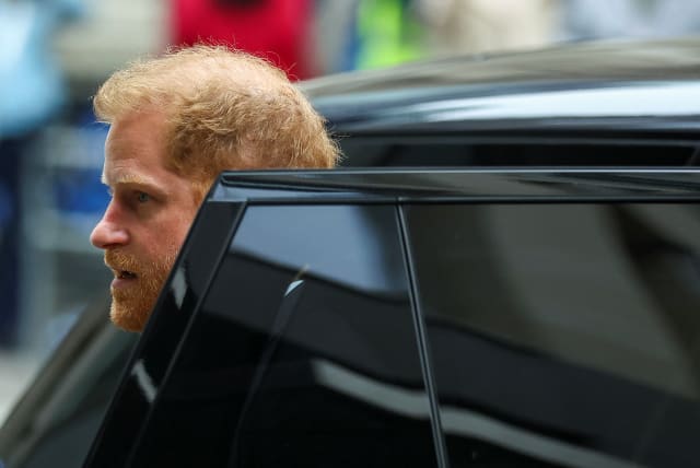  Britain's Prince Harry, Duke of Sussex arrives at the Rolls Building of the High Court in London, Britain June 6, 2023.  (photo credit: Hannah McKay/Reuters)