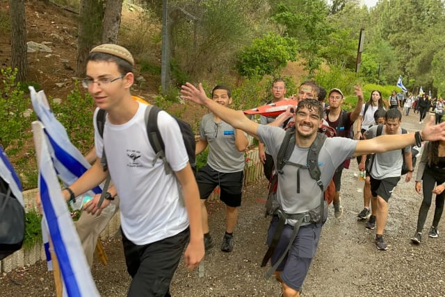  Participants in the annual Aharai trek to Jerusalem. (photo credit: NASTYA TORBOVSKY)