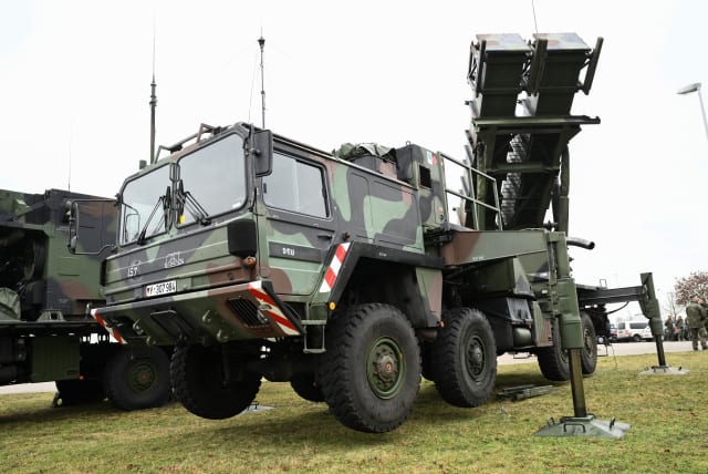  A general view of a mobile defense surface-to-air missile system, Patriot, before it is transported to Poland from Gnoien, Germany January 23, 2023. (photo credit: REUTERS/ANNEGRET HILSE)