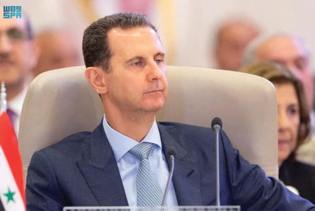  SYRIAN PRESIDENT Bashar Assad attends the Arab League summit in Jeddah last month.  (photo credit: SAUDI PRESS AGENCY/REUTERS)