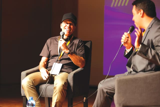  JEFFREY KATZENBERG with  Alex Bouaziz, co-founder and CEO of Deel. (photo credit: Menash Cohen)