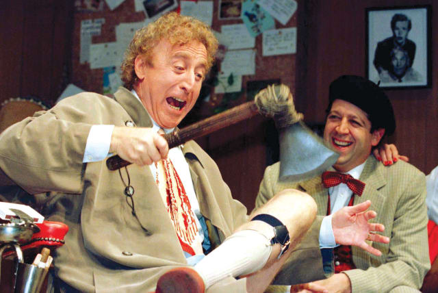  American actor Gene Wilder performs during the rehearsal of a scene from Neil Simon’s ‘Laughter on the 23rd Floor’ in 1996. (photo credit: REUTERS)