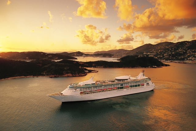  THE ‘RHAPSODY of the Seas’ glides on the water.  (photo credit: ROYAL CARIBBEAN INTERNATIONAL)
