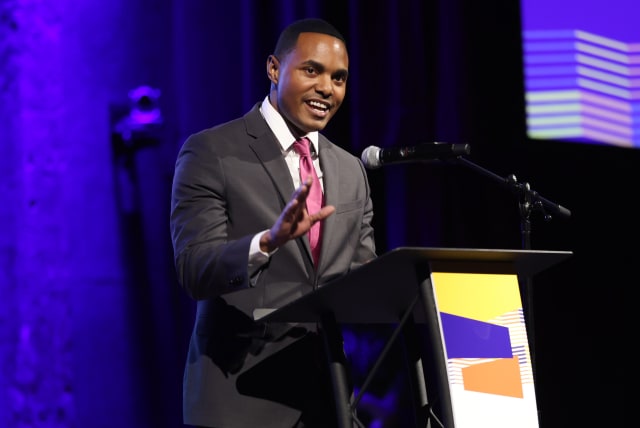  NEW YORK, NEW YORK - OCTOBER 20: Honoree, Representative Ritchie Torres, NY-15, speaks on stage during Community Service Society Of New York (CSS) Powering A More Equitable New York 2022 Benefit at City Winery on October 20, 2022 in New York City (photo credit: Photo by Monica Schipper/Getty Images for The Community Service Society of New York (CSS))