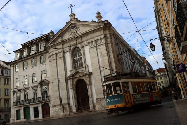  A church is seen on the day Portugal's commission investigating allegations of historical child sexual abuse by members of the Portuguese Catholic church will unveil its report, in Lisbon, Portugal, February 13, 2023. (photo credit: REUTERS/PEDRO NUNES)