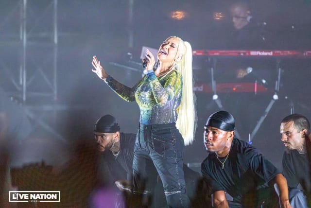  Pop icon Christina Aguilera performs in front of 14,000 fans in Rishon Lezion (photo credit: Live Nation)