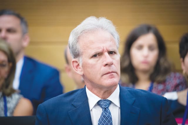  THEN-MK Michael Oren attends a parliamentary committee meeting in 2017. (photo credit: YONATAN SINDEL/FLASH90)