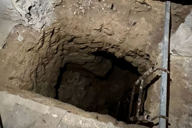  A tunnel used by criminal organizations in Nazareth. (photo credit: ISRAEL POLICE)
